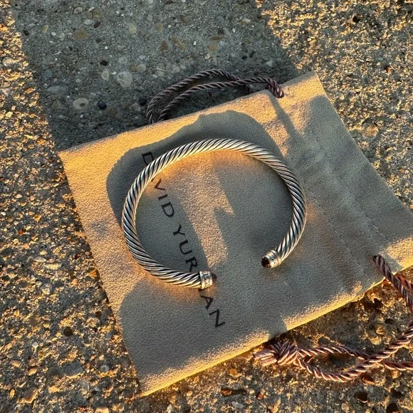 David Yurman cable bracelet w/ diamonds in silver - amethyst 5mm - Picture 6 of 6